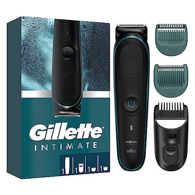 Gillette Body & Intimate Elektrischer Körperrasierer Herren i5 für Intimbereich, SkinFirst Körper & Intimrasierer mit Lebenslang Scharfen Klingen, Wasserdicht, Kabellos für Nass- und Trockenanwendung