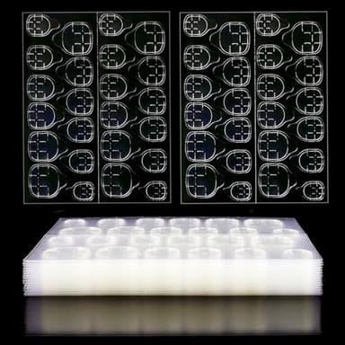 480 Stk (20 Blatt) Doppelseitiger Nagelkleber Aufkleber Transparent, Nagel Klebepads Nagelkleber für Tips Doppelseitiger Jelly Gel Tape Adhesive Tabs DIY Maniküre Dekoration Nail Art