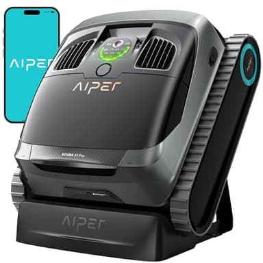 AIPER Scuba X1 Pro Poolroboter, 360° Pool-Kartierung, Intelligente Reinigungspfade Poolsauger Akku, Wasserlinien-Reinigung Poolsauger, 5+3 Reinigungsmodi, Ideal für Poolroboter Wand und Boden 200㎡