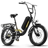 CEAYA Elektrofahrrad 20 Zoll Pedelec Aluminium Ebike Herren Damen Fat E Bike Elektro City Fahrräder mit Akku 15Ah, 3.0" Fat Tires,Gabelfederung,LED-Lichter,7 Gang