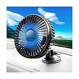 CGEAMDY Auto Ventilator, Auto Ventilator Fan 360 ° Rotation Lüfter Wenig Lärm Sommerlüfter, 12V USB Ventilator 3 Geschwindigkeiten für Auto Van SUV, RV, Boot（Saugnapf）