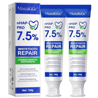 2 Stück Zahnpasta, 7.5% Hydroxylapatit Enamel Protection Toothpaste, Hydroxylapatit Zahnpasta Ohne Fluorid