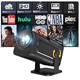 Smart Mini Beamer XGODY Gimbal5 Android 11 Full HD Projektor Native 1080P 4K Unterstützung 5G WiFi6 Bluetooth 5.0 Heimfilmprojektor Elektrischer Fokus Auto Keystone 180 Rotierend Mattschwarz
