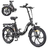 MilePort 1 Elektrofahrrad Für Erwachsene, 250W Klappbares Elektrofahrrad Mit 36V 13AH Abnehmbarem Akku, Geschwindigkeit 25KM/H und Reichweite 100KM, 20„ * 3.0“ Fetter Reifen (Urban, Schwarz)