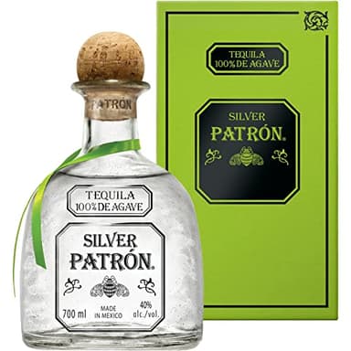PATRÓN Silver Premium Tequila, 40% vol., 70cl / 700ml, in einer Limited-Edition Mexican Heritage-Dose, hergestellt aus 100% blauer Weber-Agave, handgefertigt in Mexiko, Verpackung kann variieren