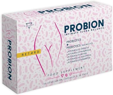 PROBION® - Kulturen Komplex fur Frauen Intimflora | Vaginal Probiotics | Probiotika für Frauen | Nahrungsergänzungsmittel Präbiotika | Vaginale Bakterienflora | 30 Kapseln