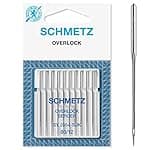 SCHMETZ Nähmaschinennadeln | 10 Overlock-Nadeln | Nadelsystem SY 2054 SUK und 16x75 SUK | Nadeldicke 80/12 | geeignet für das Verarbeiten von Jersey, Strick- und Wirkwaren