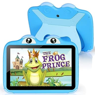 Kinder Tablet Kid 10 Zoll Android Tablet für Kinder mit WiFi Quad Core Doppelkamera IPS Display BT 5.0 64GB Lernen Kindertablet ab 3-14 Jahre Bildung Kleinkind Tablet PC mit kindersicherer Hülle, Blau
