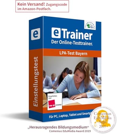 LPA-Test Bayern 2025: eTrainer – Der Online-Testtrainer für den Beamtentest | Über 1.200 Aufgaben mit Lösungen: Sprachbeherrschung, Allgemeinwissen, Logik | Einstellungstest / Eignungstest üben