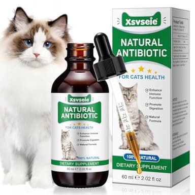 Natürliche Antibiotika für Katzen, Antibiotika für Katzen, Antibiotika Katze Blasenentzündung, Supports Immune & Cats Allergy Itch Relief, Health Supplies Cat UTI Antibiotics, 60ml (1PC)
