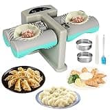 Elektrische Ravioli Maker, Doppelkopf Dumpling Maker Knödel Schimmel, Automatische Knödelmaschine, Teigtaschenformen Ravioli Maker, Schnell & Bequem zur Herstellung (2-Knödel-Größe Design)