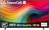 LG 86NANO81T6A TV 86" (218 cm) NanoCell Fernseher (α8 4K AI-Prozessor, HDR10, bis zu 120Hz) [Modelljahr 2024]