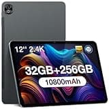 DOOGEE T20 Ultra Tablet 12 Zoll 32GB RAM 256GB ROM(2TB TF) Helio G99 Octa-Core Android 14 Gaming Tablet, 10800mAh, 2.4K Display, 16MP+8MP Dual SIM Tablet PC 4G LTE /5G WiFi/GMS/GPS/Widevine L1 Grau