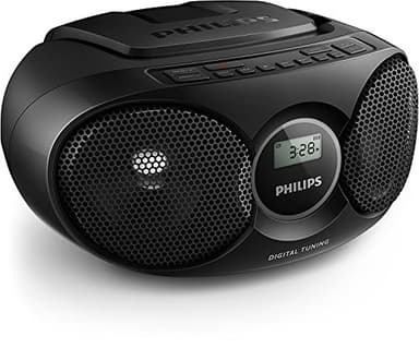 Philips Audio AZ215B/12 CD-Soundmachine (Digital UKW, Audioeingang, 3 Watt, leicht bedienbar) schwarz