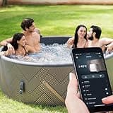 BRAST® Whirlpool aufblasbar MSpa Frame Mono Eco für 8 Personen | Ø192x65cm | 144 Massagedüsen in 3 Intensitäten | In- Outdoor Pool | Ganzjähriger Einsatz Winterfest | einfache Steuerung per App