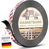 MYMIND® Magnetband Selbstklebend [Extra Stark] mit 3M Kleber - Sehr Starkes Magnetklebeband für Maximale Haftung - Magnetstreifen Selbstklebend - Magnetisches Klebeband