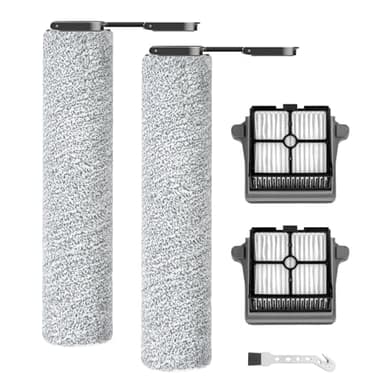 Fixbetter Ersatzbürstenrolle und HEPA-Filter Zubehör für Tineco FLOOR ONE S7 Combo / S7 Flashdry/SWITCH S7 Akku-Nass- und Trockensauger, 2 Bürstenrolle + 2 Filter + 1 Reinigungsbürste