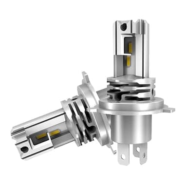 MGCOKINILY Halogen Auto Lampen H4, 55W 300% Helligkeit als Halogenlampen 11000LM 6000K Kaltes Weiß,1:1 Mini-Größe, 2 Stück