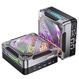 ACEMAGIC Cyberpunk RGB AI Mini PC Gaming AMD Ryzen 7 8845HS (bis zu 5,1 GHz), 32GB DDR5 1024GB (1TB) NVME PCIE 4.0 SSD Micro Desktop Computer| AMD Radeon 780M | BT5.2 | Wi-Fi 6| 8K|Doppellüfter