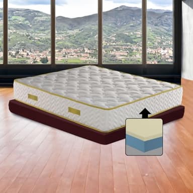 Matratze aus Memory-Schaum, King Size, 190 x 200 cm, halbfeste orthopädische Matratze gegen Rückenschmerzen, 30 cm hoch, Memory-Schaum-Matratze mit antiallergischer Füllung, Modell Memory 30