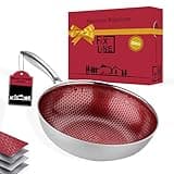 FIXLINE® Wokpfanne 28cm - Black Forest Design - kratzfeste Beschichtung ohne PTFE - alle Herdarten inkl. Induktion - Backofengeeignet bis 230°C - Einfache Reinigung - Perfekte Geschenkidee