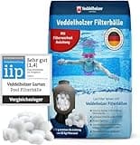 Veddelholzer Pool Filterbälle leichtestes Material für Beste Leistung ersetzt 25kg Filtersand Quarzsand aus Deutschland Poolzubehör Poolreiniger Sandfilteranlage für Salzwasser geeignet