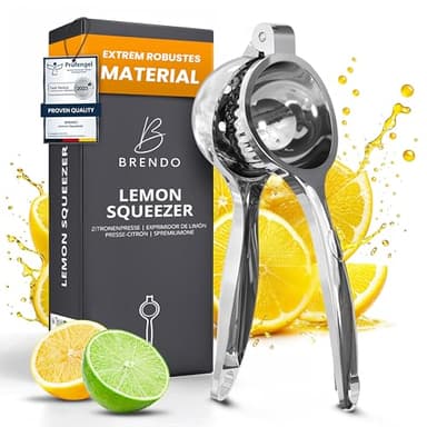 Brendo Premium Zitronenpresse - Universelle Größe perfekt für alle Zitrusfrüchte I 100% Auspresstechnik I Maximale Frische und Geschmack I Spülmaschinenfest - Ideale Zitruspresse