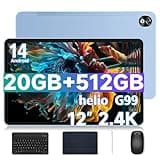 DOOGEE T40 PRO Tablet mit Tastatur, 20GB RAM +512GB ROM(2TB TF), Tablet 12 Zoll Helio G99, 10800mAh Akku Android 14, 4G LTE, 2.4K,16MP, 4G Dual SIM