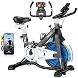 LABGREY Heimtrainer Fahrrad, Fitness Fahrrad für Zuhause, Indoor Kardio Training, Bike mit Pulsmesser, LCD Display, Ipad Halter, Sitz & Widerstand Einstellbar (Magnetisch)