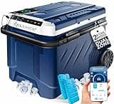 KESSER® Kompressor Kühlbox elektrisch 41 Liter | Camping Gefrierbox mit LED-Touch| Mit APP-Steuerung & Kühlakkus USB-Anschluss 12/24 V 230V | Kühlschrank Kühlung bis -20 °C für Auto LKW Navyblau