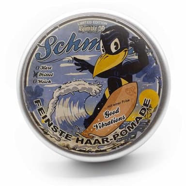 Rumble59 - Schmiere Pomade Herren - Surfin' Bird mit Aftershave Duft - 140 ml, mittlerer Halt - wachsbasierte Haar Pomade für normale bis dicke Haare - Hairstyling Made in Germany