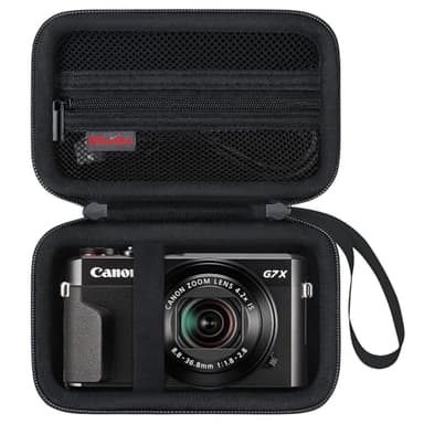 Elonbo Tragetasche für Canon PowerShot G7 X Mark III/ G7 X Mark II/ G7X Digitalkamera, G7X Mark iii/ii 4K Vlogging Kamera Reisetasche. Mesh Tasche passt Kabel, Schwarz