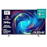 Hisense 75E7KQ PRO 189cm (75 Zoll) Fernseher, 4K UHD, QLED, Smart TV, HDR, Dolby Vision IQ, 144Hz (VRR), HDMI 2.1, Game Mode PRO, Triple Tuner, Alexa Built-In, Dolby Atmos, Dunkelgrau [2023]