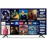 RCA Fernseher 43 Zoll (108 cm) Smart TV mit WLAN, UHD 4K, Roku TV, Triple Tuner DVB-C/S/S2/T/T2, HDR10 HLG, RK43UN1, 2024 (Nur für Deutschland)