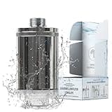 sanquell Legionellenfilter Dusche Badewanne Longlife | Zertifiziert | Komplettset | Filter austauschbar | Sofortschutz Wohnung, Hotel | formschön & diskret Chrom