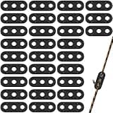 Fzyisw 30 Stück Zeltleinenspanner, Wind Seil Schnalle, 3 Löcher Cord Adjuster, Seilspanner, Schnurspanner Kunststoff für Picknick, Outdoor Aktivitäten, Zeltzubehör