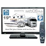 Unispectra® 19“ Smart TV (webOS) HDR 230V 24V Triple Tuner: Satellit, Antenne, Kabel TV, 3xHDMI, 2xUSB, Magic Remote. 12V Fernseher für Wohnmobile, Wohnwagen, LKWs, Lieferwagen, Boote