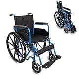 Mobiclinic®, Rollstuhl faltbar und leicht, Marsella, Europäische marke, Schnellspanner-rollen auf knopfdruck, Robust, Sitzbreite 46 cm, Klappbare fußstütze armlehnen, Bremshebel, Reifen 24 "