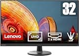 Lenovo D32u-40 | 31,5" 4K Monitor | 3840x2160 | 60Hz | 250 nits | 4ms Reaktionszeit | HDMI | DisplayPort | schwarz