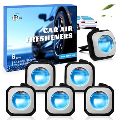 SCENTORINI Auto Duft, Auto Lufterfrischer, Auto Duft Innenraum, Autoduft, Bekämpft Gerüche im Auto, Autoparfüm, Neuwagenduft, 4ml x 6 Stück, New Car Duft