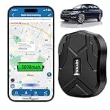 TKMARS GPS Tracker Ohne ABO Auto GPS Tracker mit Kostenloser App, Kein Abonnement Erforderlich, 90 Tage über Standby-Zeit, Starke Magnetische Wasserdicht. 5000mah