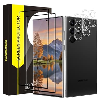 Carantee 2+2 Stück 3D Schutzfolie für Panzerglas für Samsung Galaxy S24 Ultra 5G mit Kameraschutz, Bläschenfrei Displayschutzfolie, Anti-Staub Wasserdicht Schutzglas für Samsung Galaxy S24 Ultra