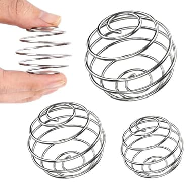 3 Stück Edelstahl Shaker Kugel, Metall Shaker Ball, Stainless Steel Mixing Flaschenmischer Ball Kugel Protein Mixer, Sport Fitness Eiweiß Shaker Bottle Cup Whisk für Protein Blended Getränke