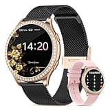 RifePhi Damen Smartwatch 1.32 Zyklustracker & SpO2 Schlafanalyse, IP67 wasserdichte Sportuhr mit Anruffunktion, Schrittzähler und Herzfrequenzmesser Kompatibel mit iPhone Android