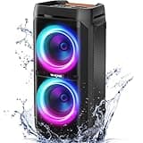 W-KING 220W PEAK Bluetooth Lautsprecher Groß,115dB Lauter Sound,Musikbox Bluetooth Partybox Boombox,Tiefer Bass, lautsprecher boxen,IPX6 Wasserdicht, BT5.3, 24H Akku,EQ,Echo,DSP,RGB Lichter,Gitarre,TF