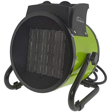 Tronitechnik® 3000W Elektroheizer Heizlüfter Bauheizer Keramik Heizstrahler elektrisch Heizgerät mit Thermostat Elektroheizer mit 3 Heizstufen, Heizgebläse für Innen- und Außen