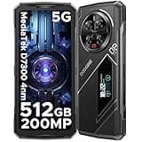 DOOGEE V40 Pro Outdoor Handy 5G, 36GB RAM+512GB ROM Android 14 Outdoor Smartphone mit 1.47" Rear Screen, 4nm D7300 CPU, 200MP+32MP+20MP Nachtsichtkamera Baustellenhandy 6.78" FHD+120Hz, 8680mAh(33W)