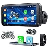 Volam Motorrad Carplay Android Auto Kabellos 6,25" Tragbarer Touchscreen Reifendrucküberwachung Bluetooth WiFi IP67 Wasserdicht Freisprecheinrichtung