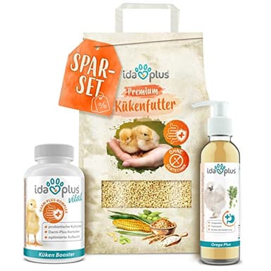 Ida Plus – Kükenfutter Spezial – Aufzuchtfutter mit hochwertiger Zusammensetzung für Hühner-Küken – Kükenstarter für exzellentes Wachstum & Perfekter Akzeptanz – OHNE GENTECHNIK