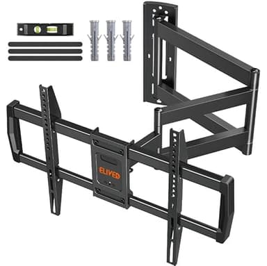 ELIVED TV Wandhalterung mit 762 mm Langem Gelenkarm für die meisten 42-75 Zoll TVs,TV Halterung Schwenkbar neigen, hält bis zu 35 kg. Fernseher Halterung Max VESA 600x400mm EV3037
